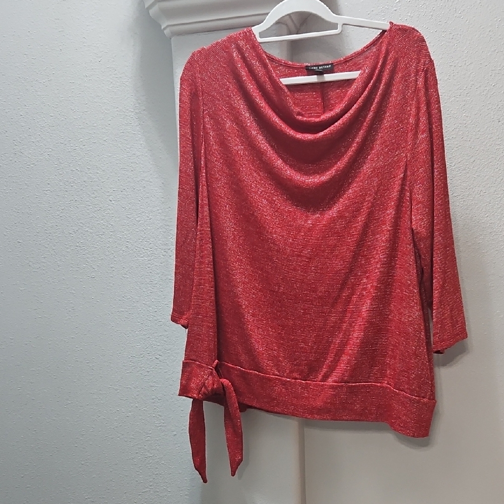 Lane Bryant Red Knit Top